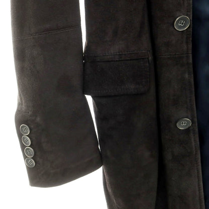 【中古】エンメティ EMMETI スエード系 中綿入り チェスターフィールドコート ブラック【 サイズ表記なし（S位） 】【 状態ランクC 】【 メンズ 】