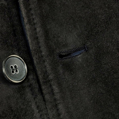 【中古】エンメティ EMMETI スエード系 中綿入り チェスターフィールドコート ブラック【 サイズ表記なし（S位） 】【 状態ランクC 】【 メンズ 】