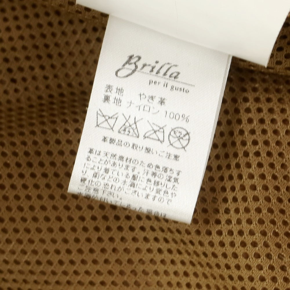 【中古】エンメティ EMMETI ゴートスキンスエード レザージャケット ブラウン【 46 】【 状態ランクC 】【 メンズ 】