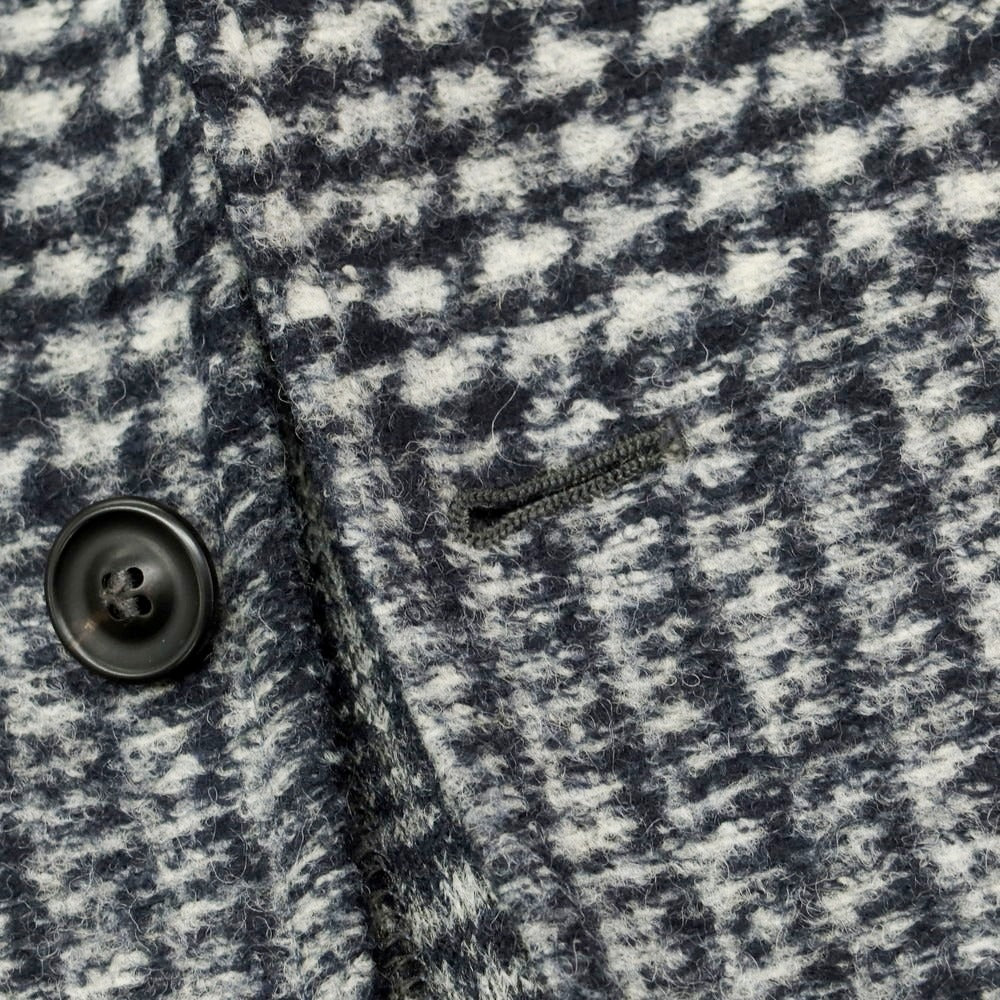 【中古】ティージャケット T-JACKET ポリエステルウールジャージー チェック カジュアルジャケット ネイビーxホワイト【 S 】【 状態ランクB 】【 メンズ 】