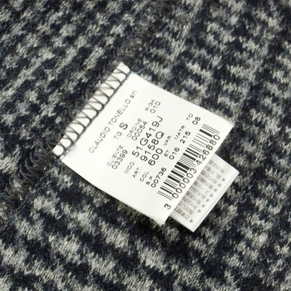 【中古】ティージャケット T-JACKET ポリエステルウールジャージー チェック カジュアルジャケット ネイビーxホワイト【 S 】【 状態ランクB 】【 メンズ 】