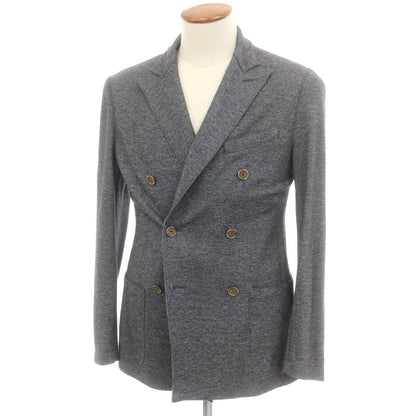 【中古】イレブンティ eleventy レーヨンウール ダブル カジュアルジャケット グレー【 46 】【 状態ランクC 】【 メンズ 】