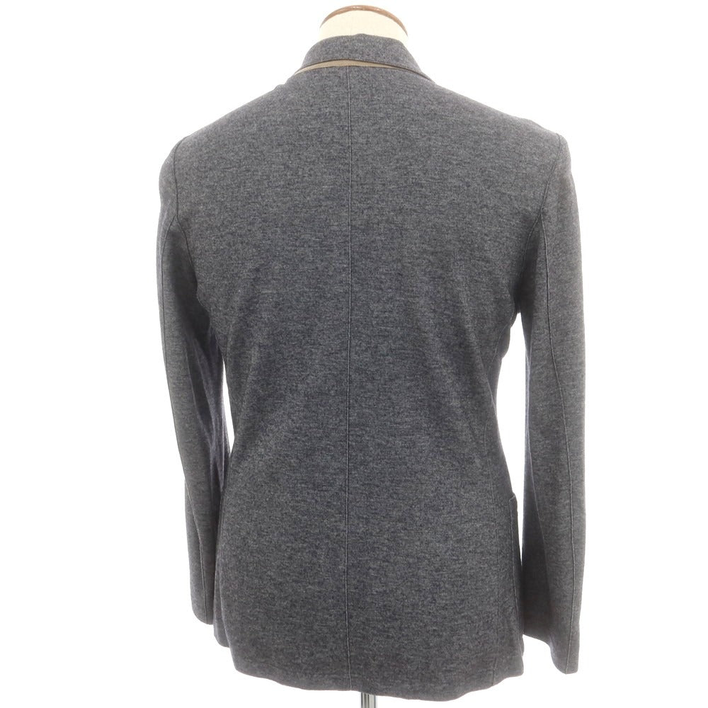 【中古】イレブンティ eleventy レーヨンウール ダブル カジュアルジャケット グレー【 46 】【 状態ランクC 】【 メンズ 】