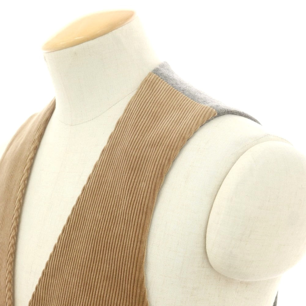 【中古】ブリッラ ペル イル グスト Brilla per il gusto コーデュロイ カジュアル系ジレ ベスト ライトブラウン【 Ｓ 】【 状態ランクB 】【 メンズ 】