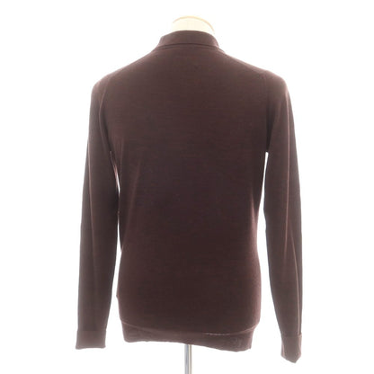 【中古】ジョンスメドレー JOHN SMEDLEY ハイゲージウール ポロニット ブラウン【 XS 】【 状態ランクC 】【 メンズ 】