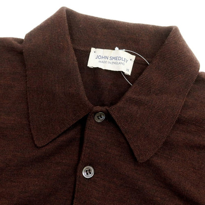 【中古】ジョンスメドレー JOHN SMEDLEY ハイゲージウール ポロニット ブラウン【 XS 】【 状態ランクC 】【 メンズ 】