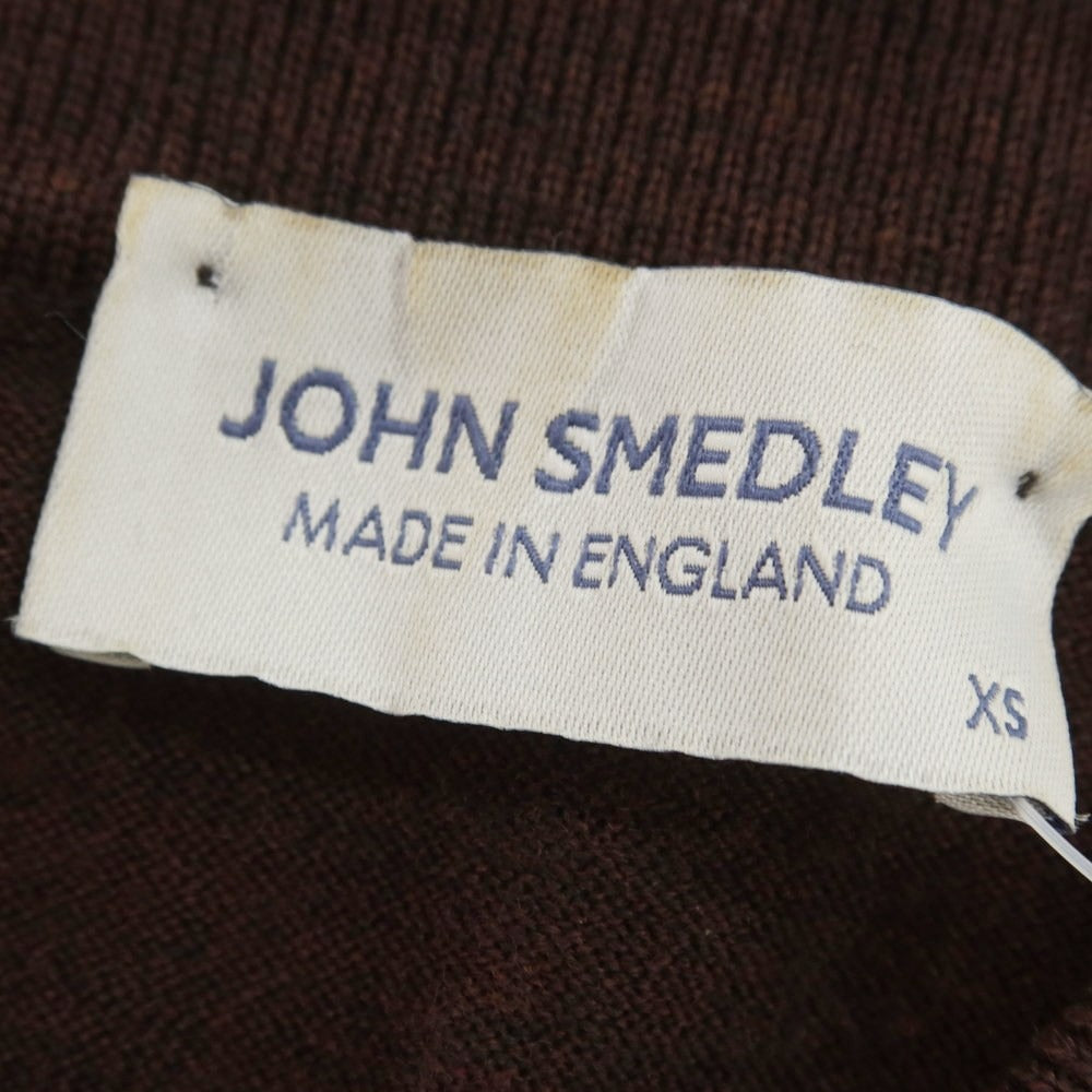 【中古】ジョンスメドレー JOHN SMEDLEY ハイゲージウール ポロニット ブラウン【 XS 】【 状態ランクC 】【 メンズ 】