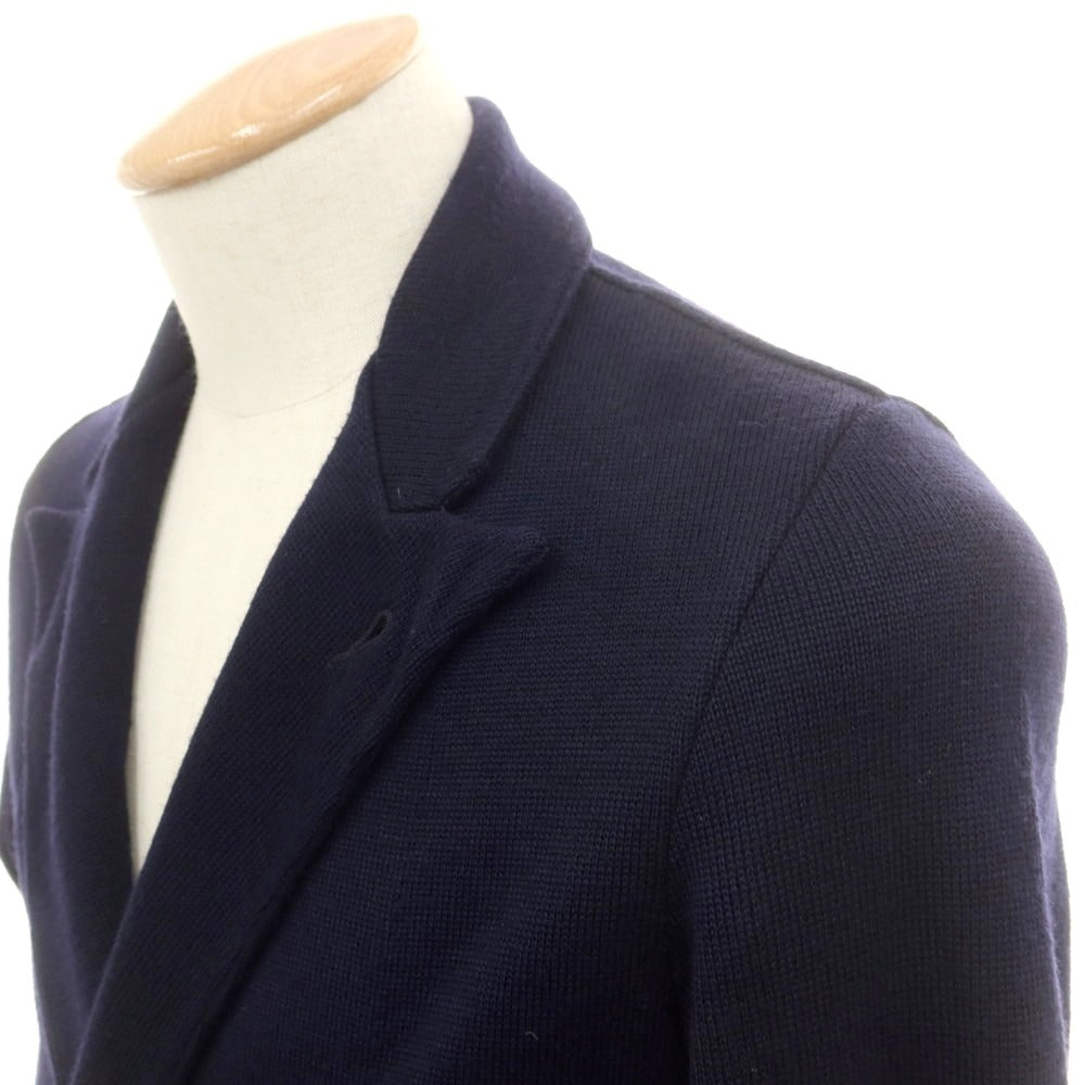 【中古】ラルディーニ LARDINI ウール ダブル ニットジャケット ネイビー【 S 】【 状態ランクB 】【 メンズ 】