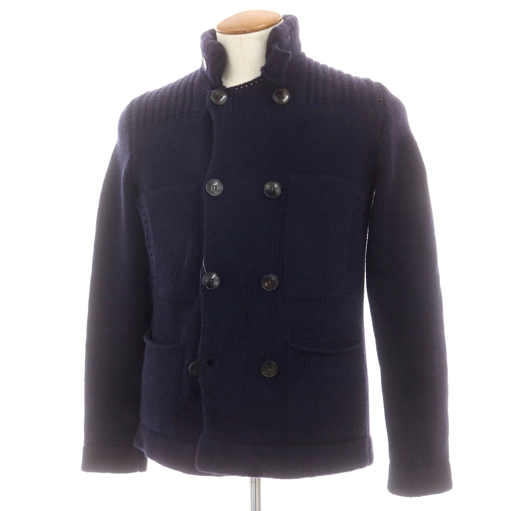 【中古】ロベルトコリーナ ROBERTO COLLINA ミドルゲージウール カーディガン ネイビー【 48 】【 状態ランクC 】【 メンズ 】