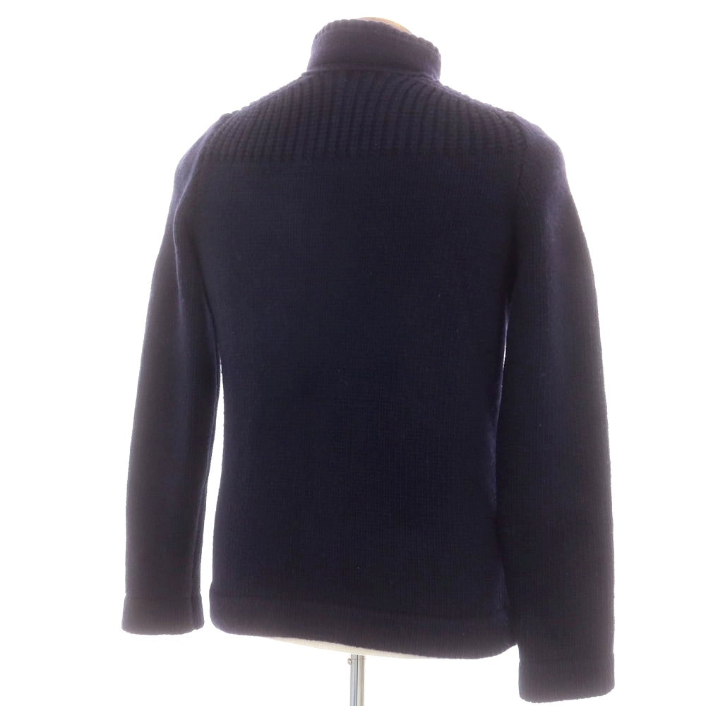 【中古】ロベルトコリーナ ROBERTO COLLINA ミドルゲージウール カーディガン ネイビー【 48 】【 状態ランクC 】【 メンズ 】