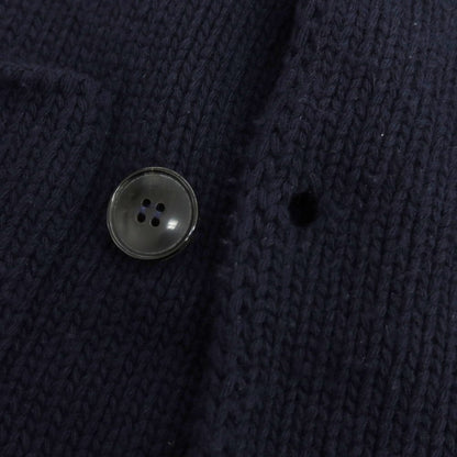 【中古】ロベルトコリーナ ROBERTO COLLINA ミドルゲージウール カーディガン ネイビー【 48 】【 状態ランクC 】【 メンズ 】