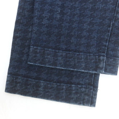 【中古】アントレアミ ENTRE AMIS ストレッチコットン ハウンドトゥース ジーンズ デニムパンツ ネイビー【 30 】【 状態ランクC 】【 メンズ 】