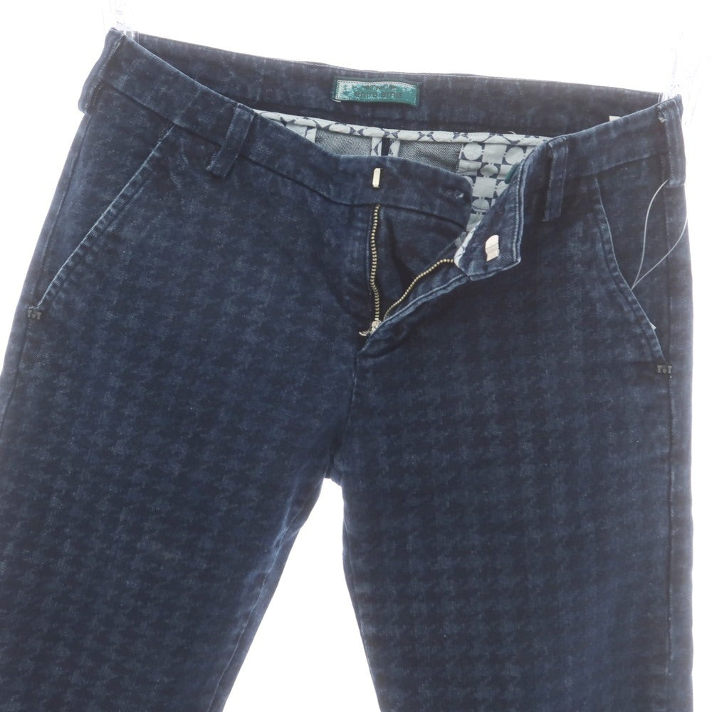 【中古】アントレアミ ENTRE AMIS ストレッチコットン ハウンドトゥース ジーンズ デニムパンツ ネイビー【 30 】【 状態ランクC 】【 メンズ 】