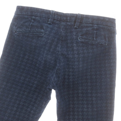 【中古】アントレアミ ENTRE AMIS ストレッチコットン ハウンドトゥース ジーンズ デニムパンツ ネイビー【 30 】【 状態ランクC 】【 メンズ 】