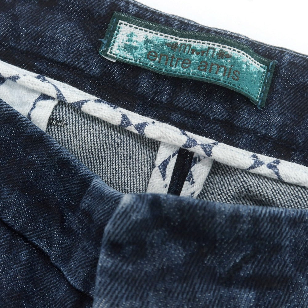 【中古】アントレアミ ENTRE AMIS ストレッチコットン ハウンドトゥース ジーンズ デニムパンツ ネイビー【 30 】【 状態ランクC 】【 メンズ 】