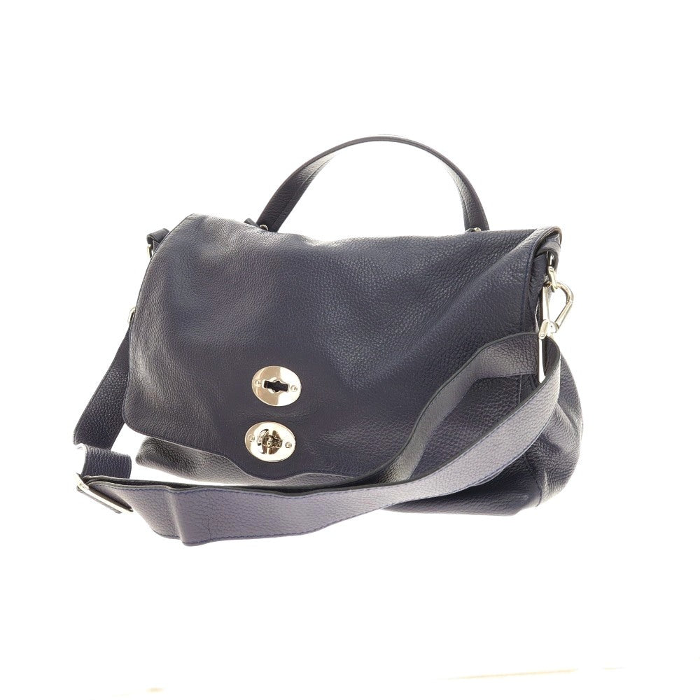 【中古】ザネラート ZANELLATO POSTINA 50’S レザー ショルダーバッグ ネイビー【 状態ランクB 】【 メンズ 】