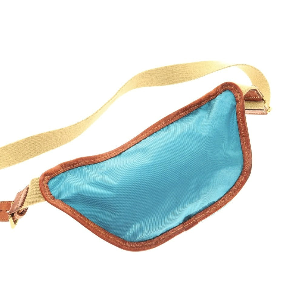 【中古】フェリージ Felisi 218 ナイロン×レザー ショルダーバッグ ブルーxブラウン【 状態ランクC 】【 ユニセックス 】