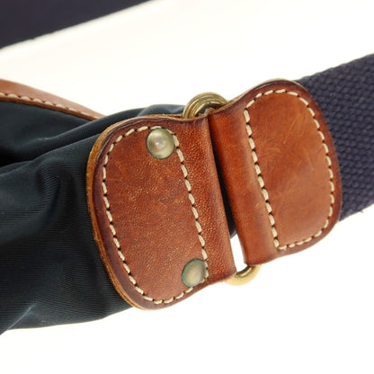 【中古】フェリージ Felisi 04-35 ナイロン×レザー ショルダーバッグ ネイビーxブラウン【 状態ランクC 】【 ユニセックス 】