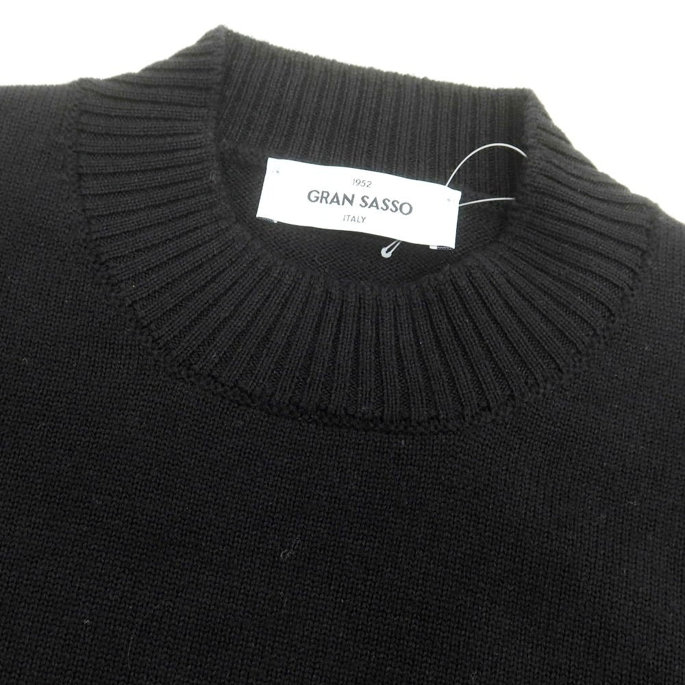 【中古】グランサッソ GRAN SASSO ウール プルオーバーニット ブラック【 50 】【 状態ランクB 】【 メンズ 】