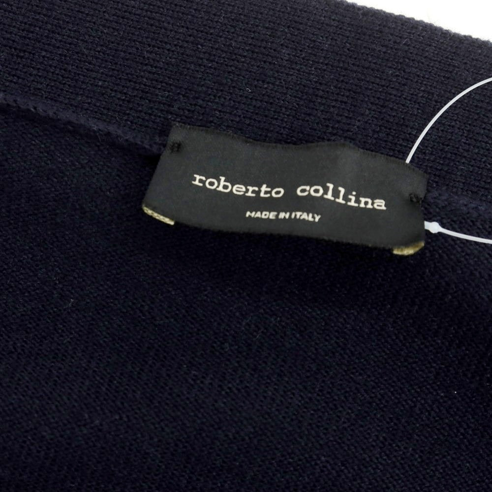 【中古】ロベルトコリーナ ROBERTO COLLINA ハイゲージウール カーディガン ネイビー【 48 】【 状態ランクB 】【 メンズ 】