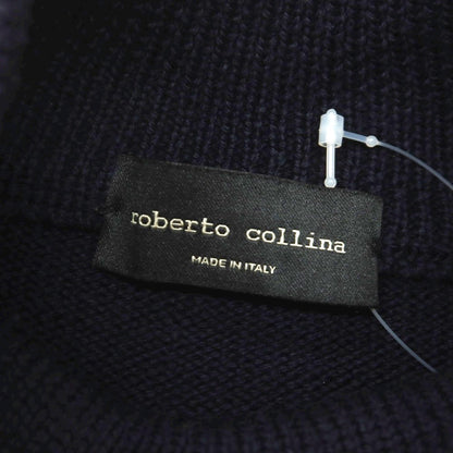 【中古】ロベルトコリーナ ROBERTO COLLINA ウール ハイネック プルオーバーニット ネイビー【 50 】【 状態ランクA 】【 メンズ 】