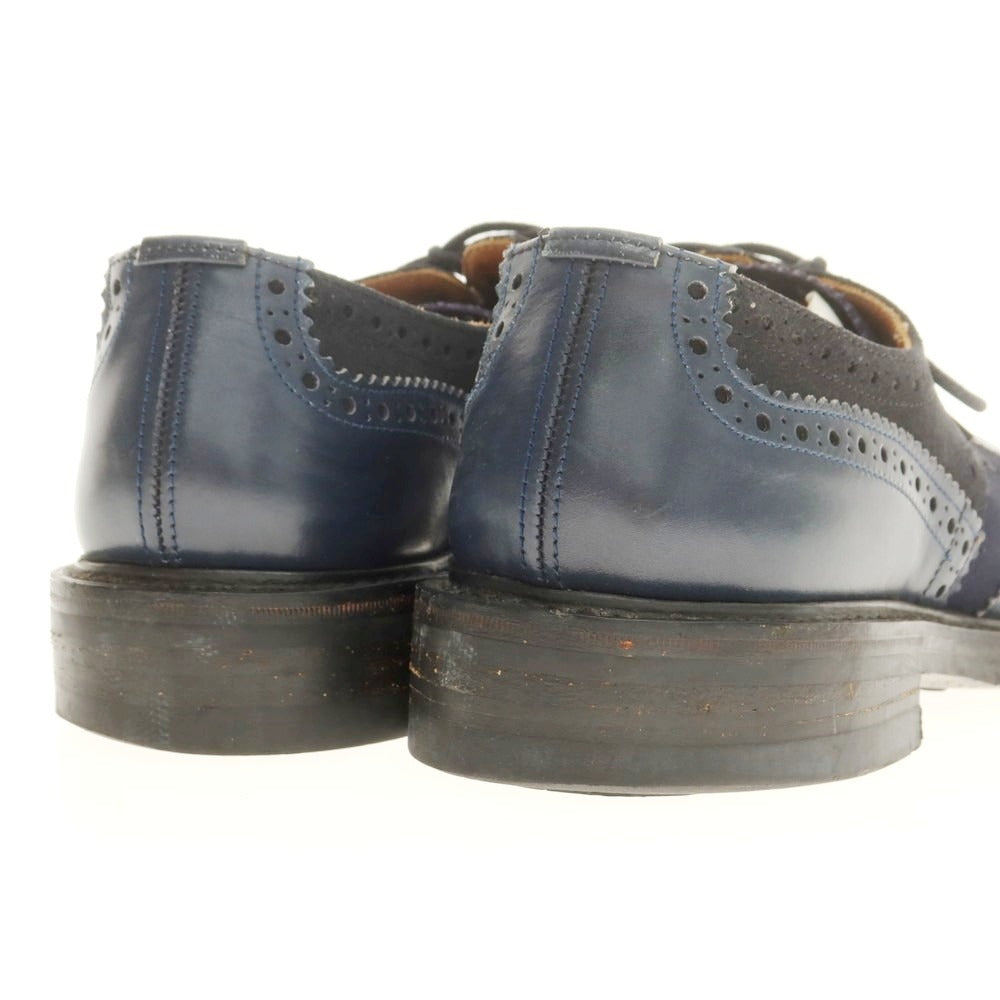 【中古】トリッカーズ Tricker's ×Hammingbirds hill バートン ドレスシューズ ネイビーxブラック【サイズ8】【メンズ】 中古】トリッカーズ Tricker's ×Hammingbirds hill バートン ドレス