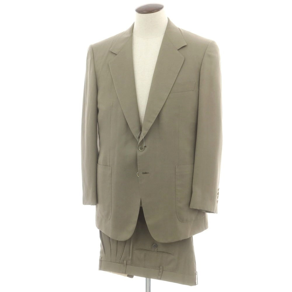 【中古】ブリオーニ Brioni シルク 2つボタンスーツ カーキ【 サイズ50 】【 状態ランクC 】【 メンズ 】 [BPD]