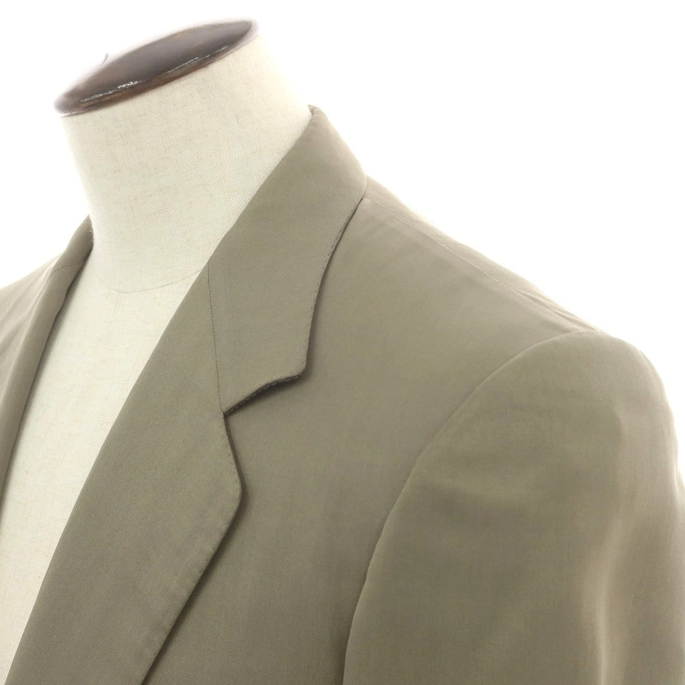 【中古】ブリオーニ Brioni シルク 2つボタンスーツ カーキ【 サイズ50 】【 状態ランクC 】【 メンズ 】 [BPD]