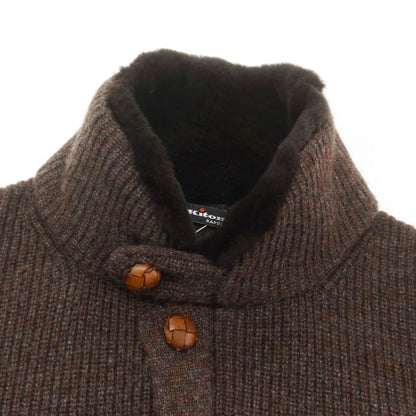 【中古】キートン Kiton カシミヤ カーディガン ダークブラウン【 表記なし（L位） 】【 状態ランクB 】【 メンズ 】