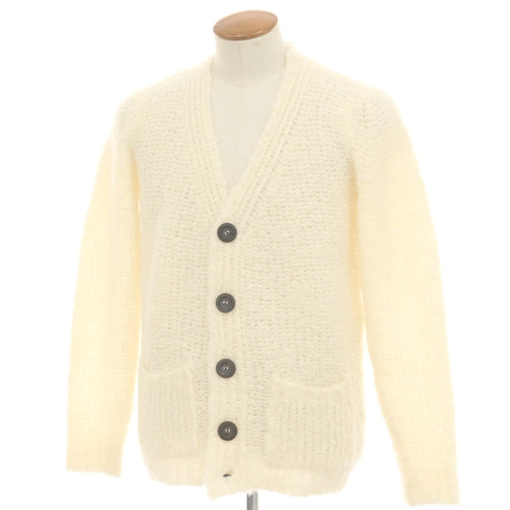 【中古】ロベルトコリーナ ROBERTO COLLINA × ロンハーマン ウールアルパカナイロン カーディガン アイボリー【 48 】【 状態ランクB 】【 メンズ 】