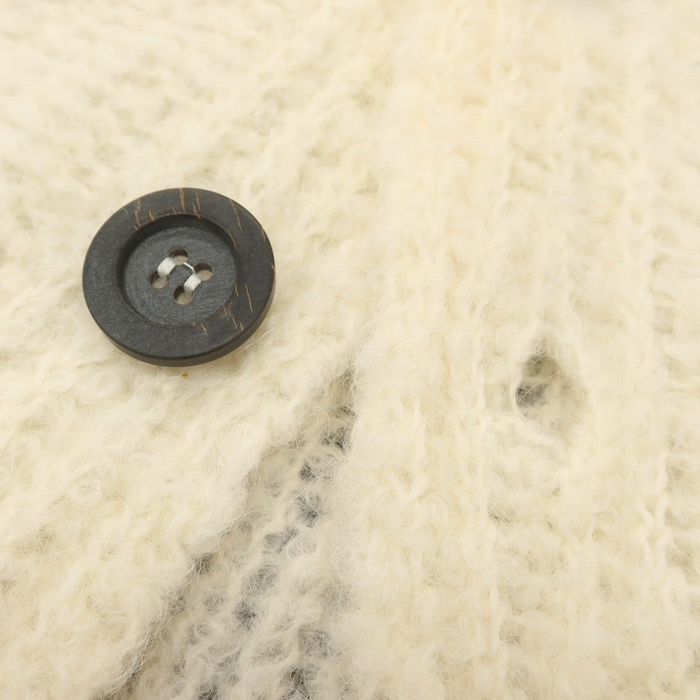 【中古】ロベルトコリーナ ROBERTO COLLINA × ロンハーマン ウールアルパカナイロン カーディガン アイボリー【 48 】【 状態ランクB 】【 メンズ 】