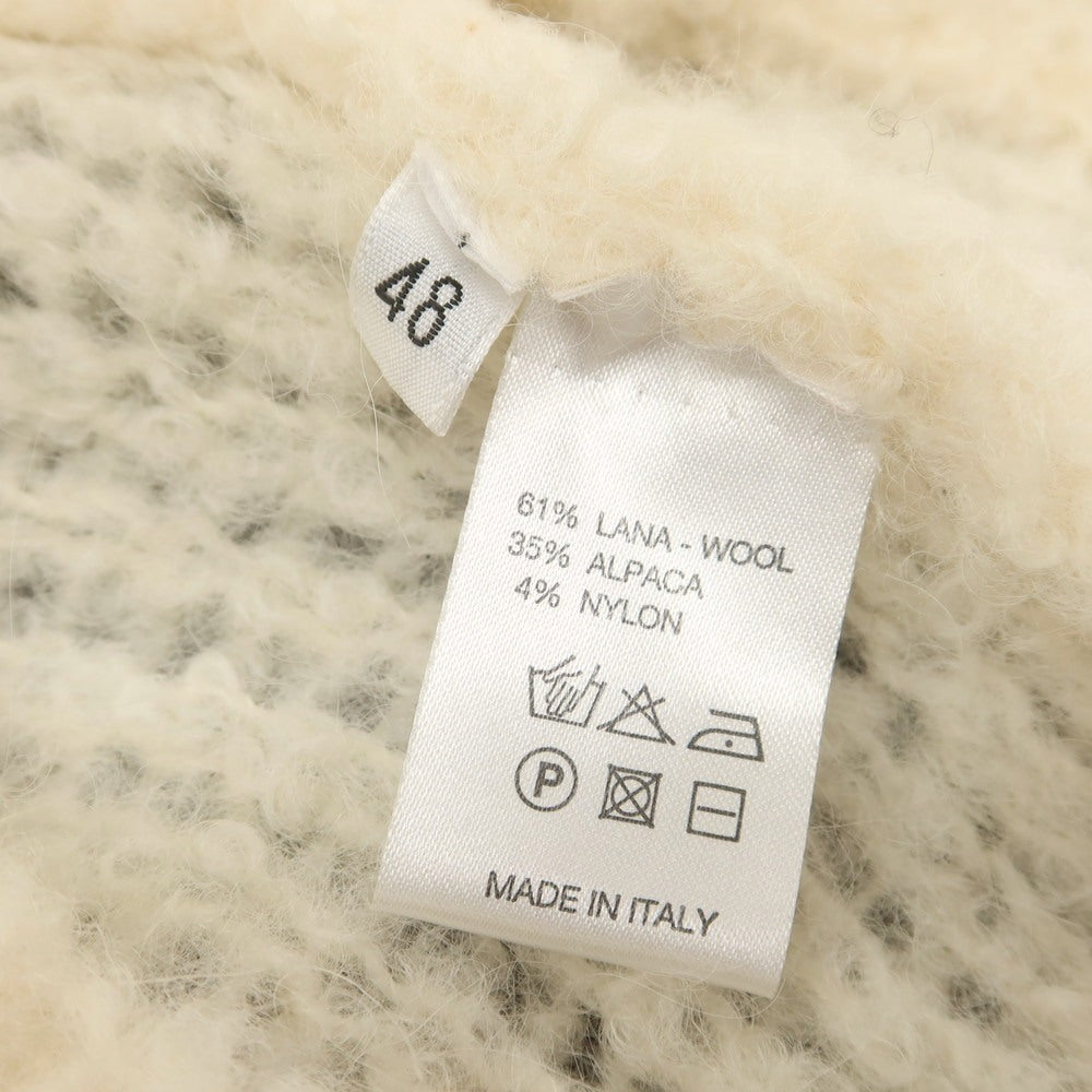 【中古】ロベルトコリーナ ROBERTO COLLINA × ロンハーマン ウールアルパカナイロン カーディガン アイボリー【 48 】【 状態ランクB 】【 メンズ 】