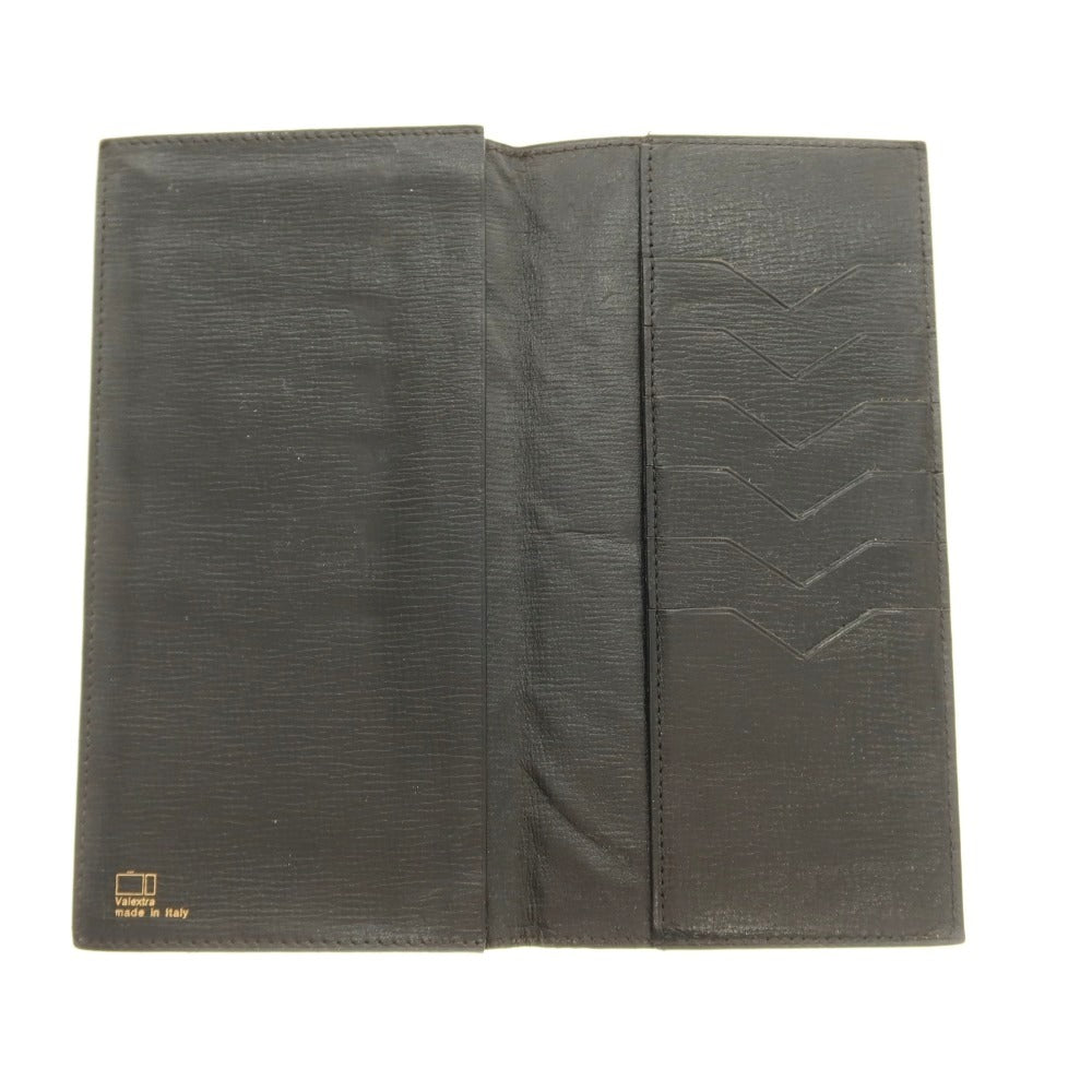 【中古】ヴァレクストラ バレクストラ Valextra エレファントレザー 長財布 グリーン系【 状態ランクC 】【 メンズ 】
