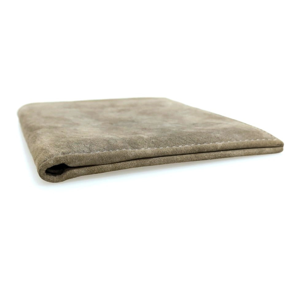 【中古】ベルヴェデーレ BELVEDERE FIRENZE エレファント レザー 二つ折り財布 グレイッシュカーキ【 状態ランクB 】【 メンズ 】