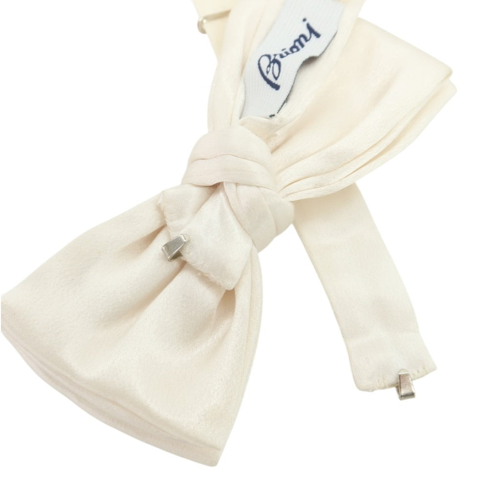 【中古】ブリオーニ Brioni サテンシルク 蝶ネクタイ バタフライ オフホワイト【 状態ランクC 】【 メンズ 】