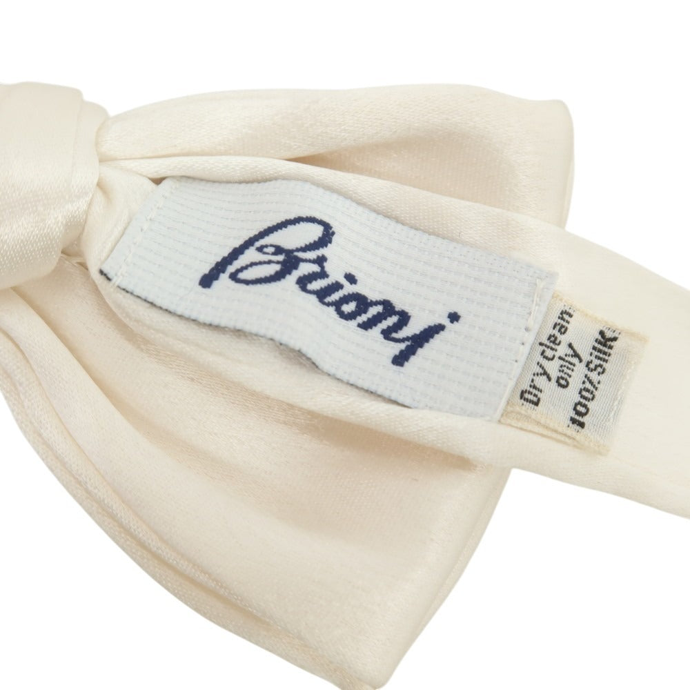 【中古】ブリオーニ Brioni サテンシルク 蝶ネクタイ バタフライ オフホワイト【 状態ランクC 】【 メンズ 】