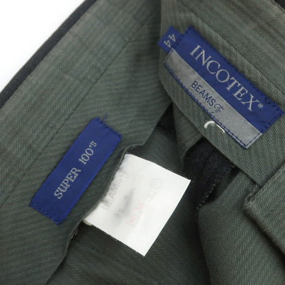 【中古】インコテックス INCOTEX BEAMS F別注 SUPER100‘S ウール ドレススラックスパンツ チャコール【 44 】【 状態ランクC 】【 メンズ 】