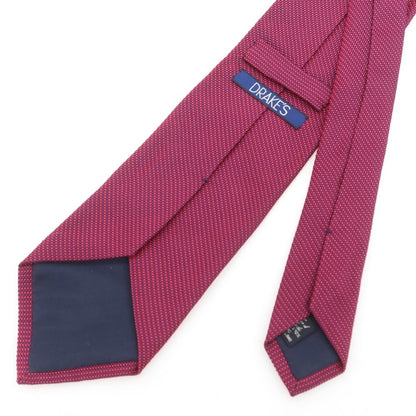 【中古】ドレイクス DRAKES シルク 無地ネクタイ パープル【 状態ランクB 】【 メンズ 】