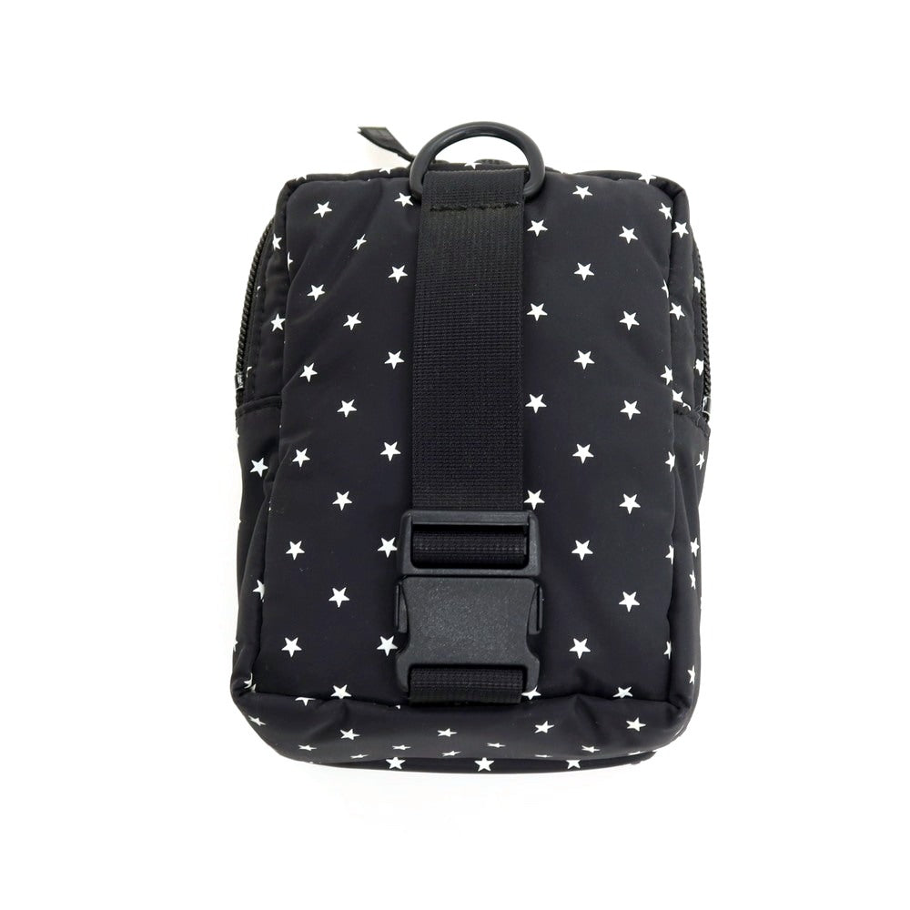 【中古】ポーター PORTER BLACK BEAUTY ナイロン 星柄 マルチポーチ ブラックxホワイト【 状態ランクB 】【 ユニセックス 】