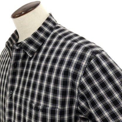 【中古】シュプリーム Supreme 2025年春夏 Mini Plaid S/S Shirt コットン チェック 半袖シャツ ブラックxホワイト【サイズL】【 状態ランクB 】【 メンズ 】
