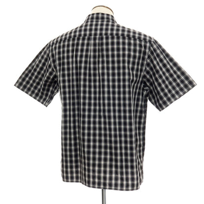 【中古】シュプリーム Supreme 2025年春夏 Mini Plaid S/S Shirt コットン チェック 半袖シャツ ブラックxホワイト【サイズL】【 状態ランクB 】【 メンズ 】