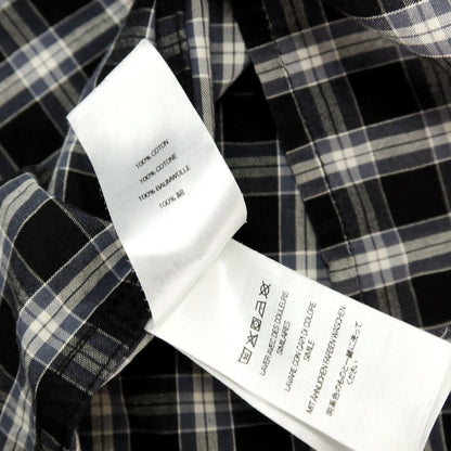 【中古】シュプリーム Supreme 2025年春夏 Mini Plaid S/S Shirt コットン チェック 半袖シャツ ブラックxホワイト【サイズL】【 状態ランクB 】【 メンズ 】