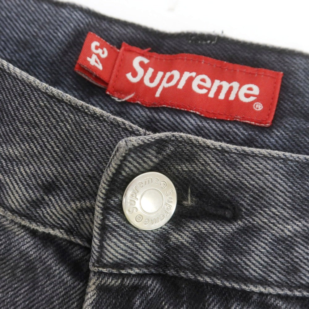 【中古】シュプリーム Supreme 2023年春夏 Baggy Jean ジーンズ デニムパンツ ブラック【 34 】【 状態ランクC 】【 メンズ 】