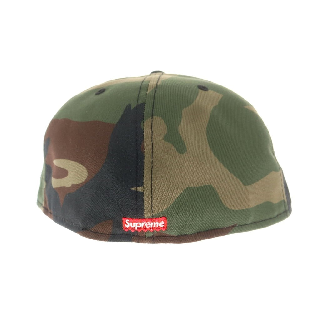 【中古】シュプリーム Supreme 2025年秋冬 Swarovski S Logo New Era カモフラージュ柄 キャップ グリーンxブラウン【 サイズ7 5/8 】【 状態ランクA 】【 メンズ 】 [BPD]