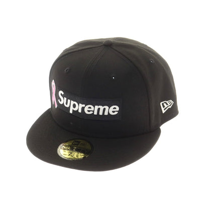 【中古】シュプリーム Supreme 2025年秋冬 Breast Cancer Awareness Box Logo New Era キャップ ブラック【 7 1/2 】【 状態ランクA 】【 メンズ 】