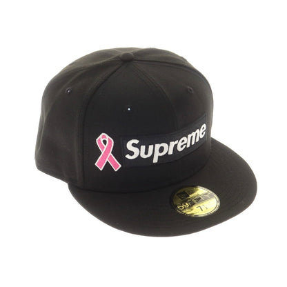 【中古】シュプリーム Supreme 2025年秋冬 Breast Cancer Awareness Box Logo New Era キャップ ブラック【 7 1/2 】【 状態ランクA 】【 メンズ 】