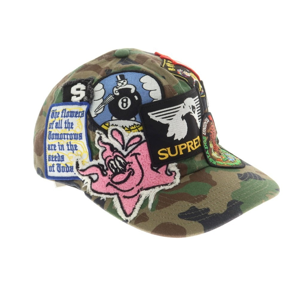 【中古】シュプリーム Supreme 2025年春夏 Patches 6-Panel BBキャップ グリーンxカーキ【 ONE SIZE（58cm） 】【 状態ランクB 】【 メンズ 】