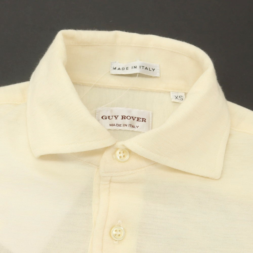 【中古】ギローバー GUY ROVER ウール 長袖 ポロニット ベージュ【 XS 】【 状態ランクB 】【 メンズ 】