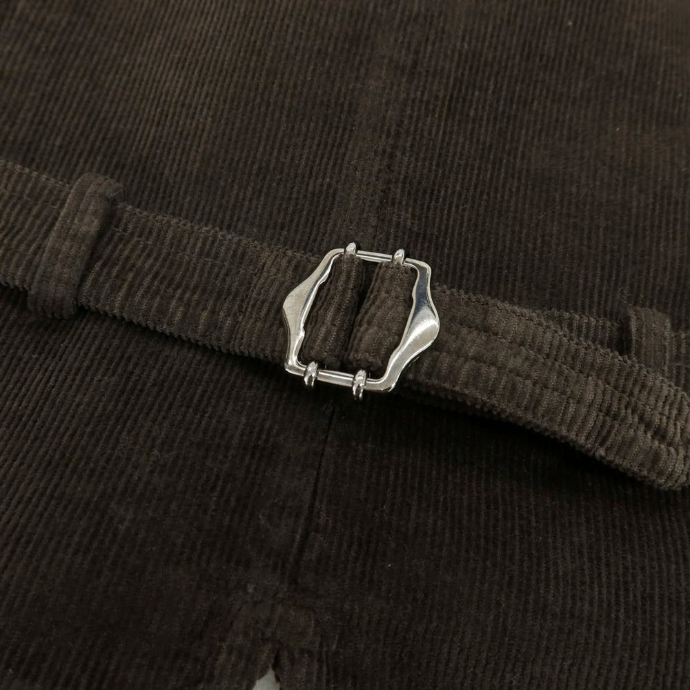 【中古】ラルディーニ LARDINI コーデュロイ カジュアル系ジレ ベスト ダークブラウン【サイズ44】【 状態ランクB 】【 メンズ 】[CPD]