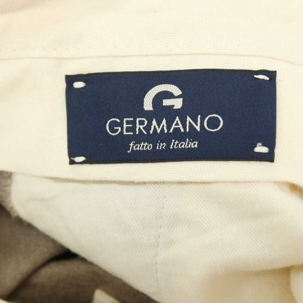 【中古】ジェルマーノ GERMANO SUPER100’S ウール ドレススラックスパンツ グレージュ【サイズ44】【 状態ランクB 】【 メンズ 】